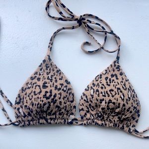 Hollister Leopard Print Bikini Top